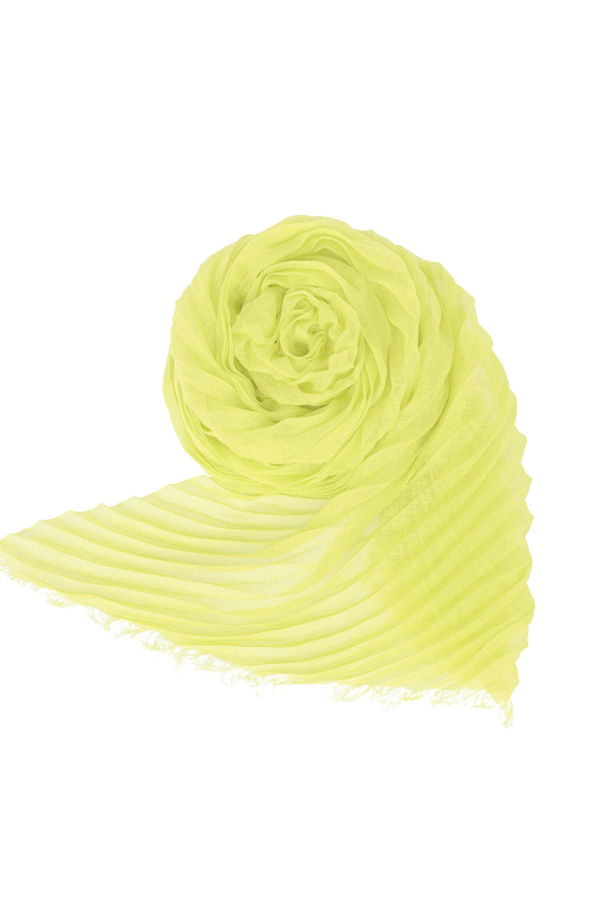 Issey Miyake Feather Ramie Pleats Stole Scarf