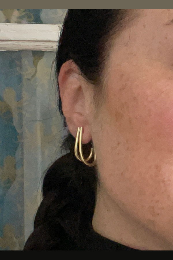 Line & Label Double Hook Hoops