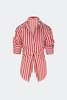 Simon Miller Loch Poplin Button Up Top - Venetian Red Stripe - Thumbnail 2