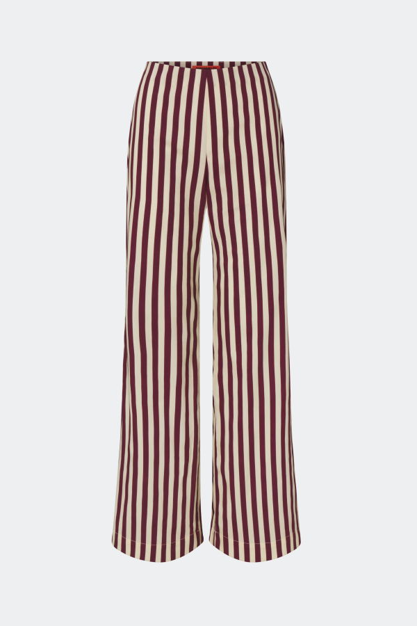 Simon Miller Pia Poplin Pant Pants - Bordeaux Stripe