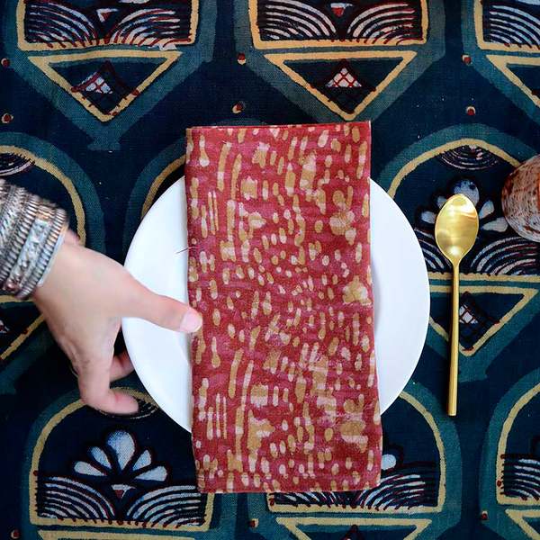 Ichcha Rustic Handmade Cotton Napkins (Set of 4)