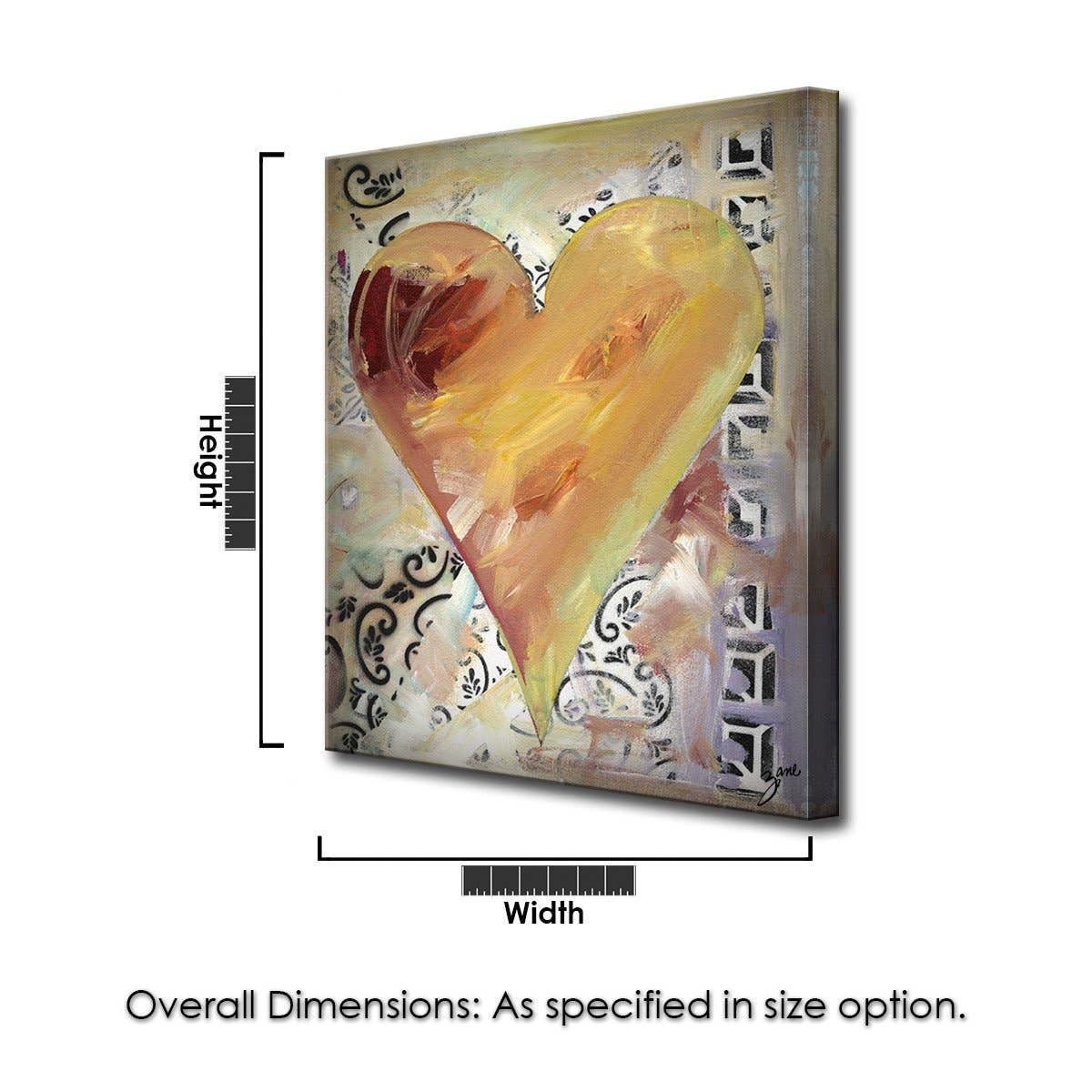 Ready2hangart, Inc. Salvatore Principe Heartwork "Fabienne" Canvas Art - Gold - Image 2 of 7