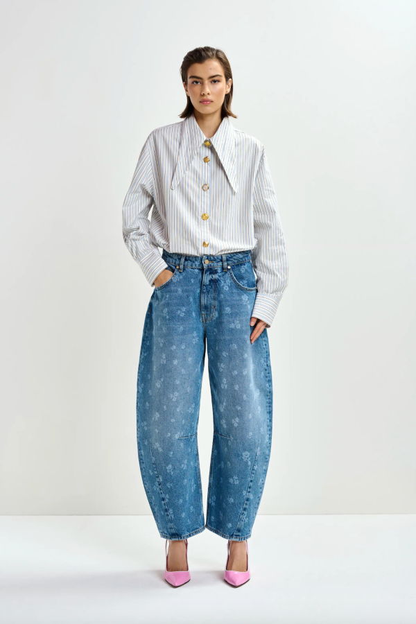Essentiel Antwerp Barrel Leg Jeans - Quiet Pool