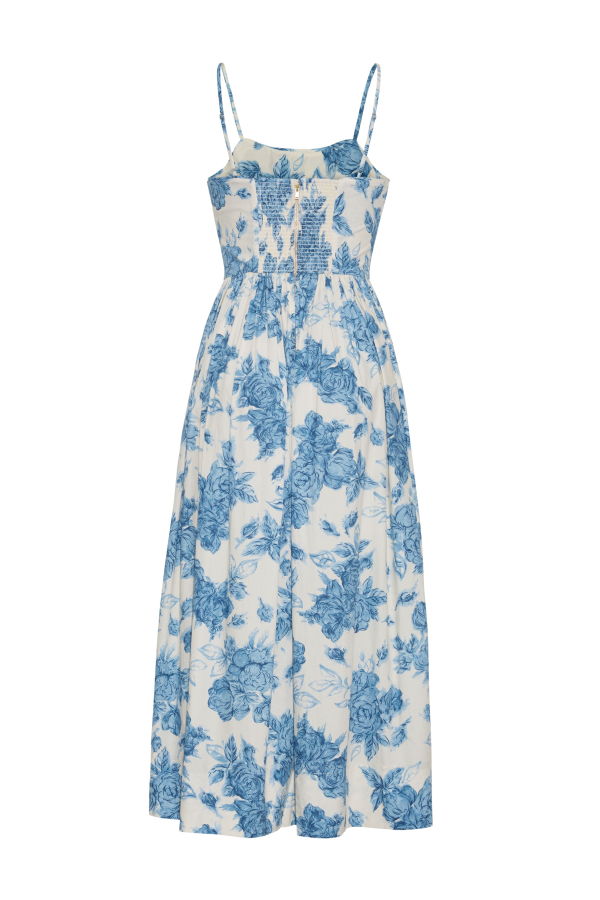 Cara Cara Alba Midi Dress - Tossed Floral Blue