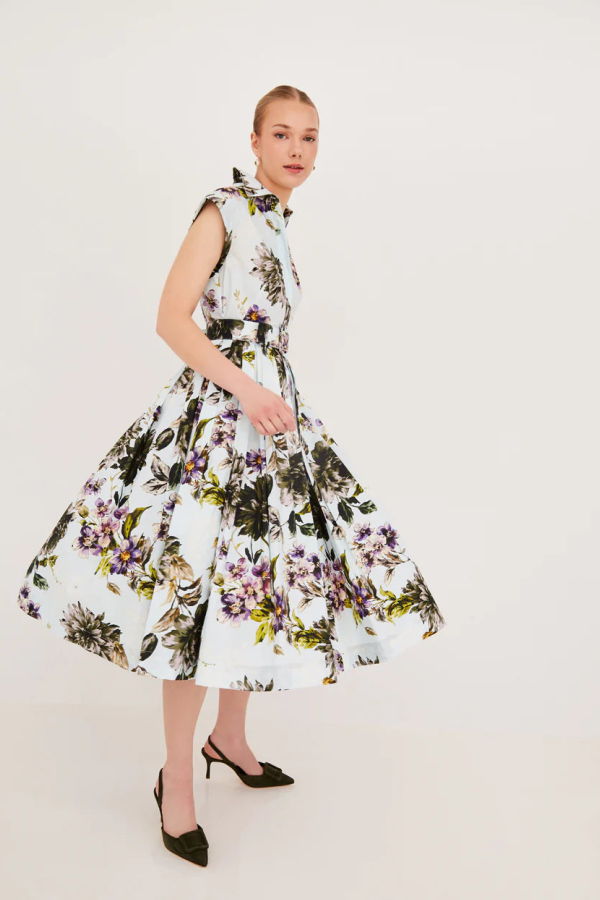 Cara Cara Octavia Dress - Margaux Bloom Blue