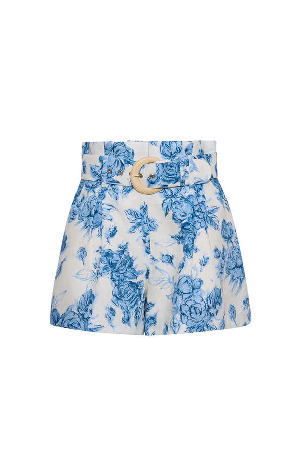 Cara Cara Palmer Short - Tossed Floral Blue