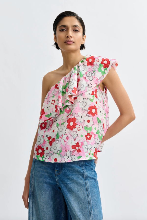 Essentiel Antwerp Jiland Asymmetric Ruffle Top