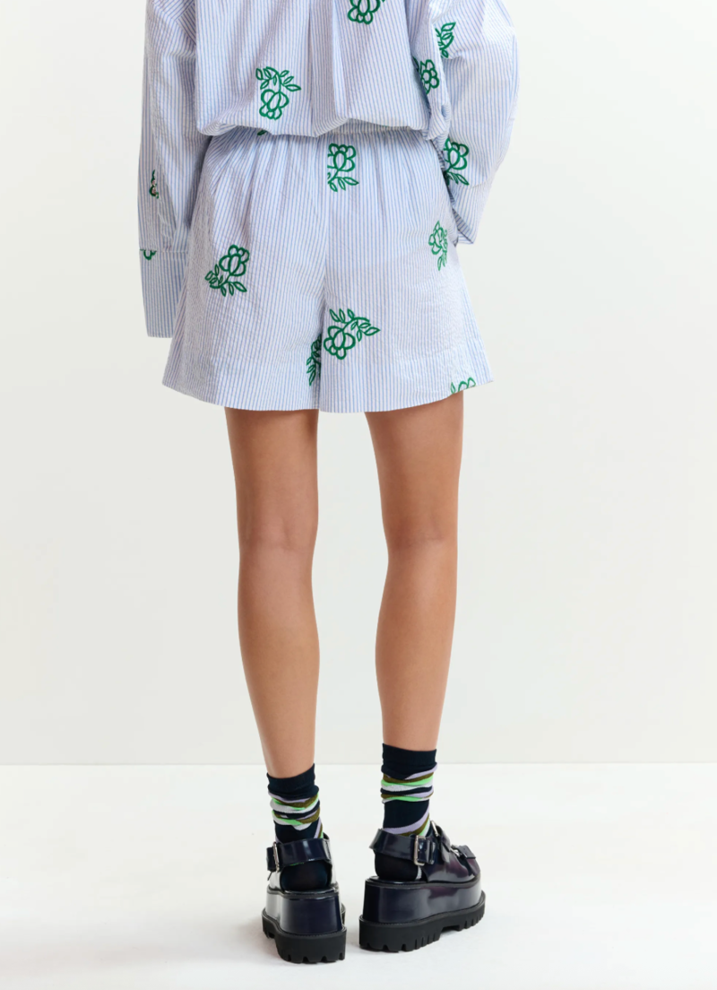 Essentiel Antwerp Juste Embroidered Mini Shorts