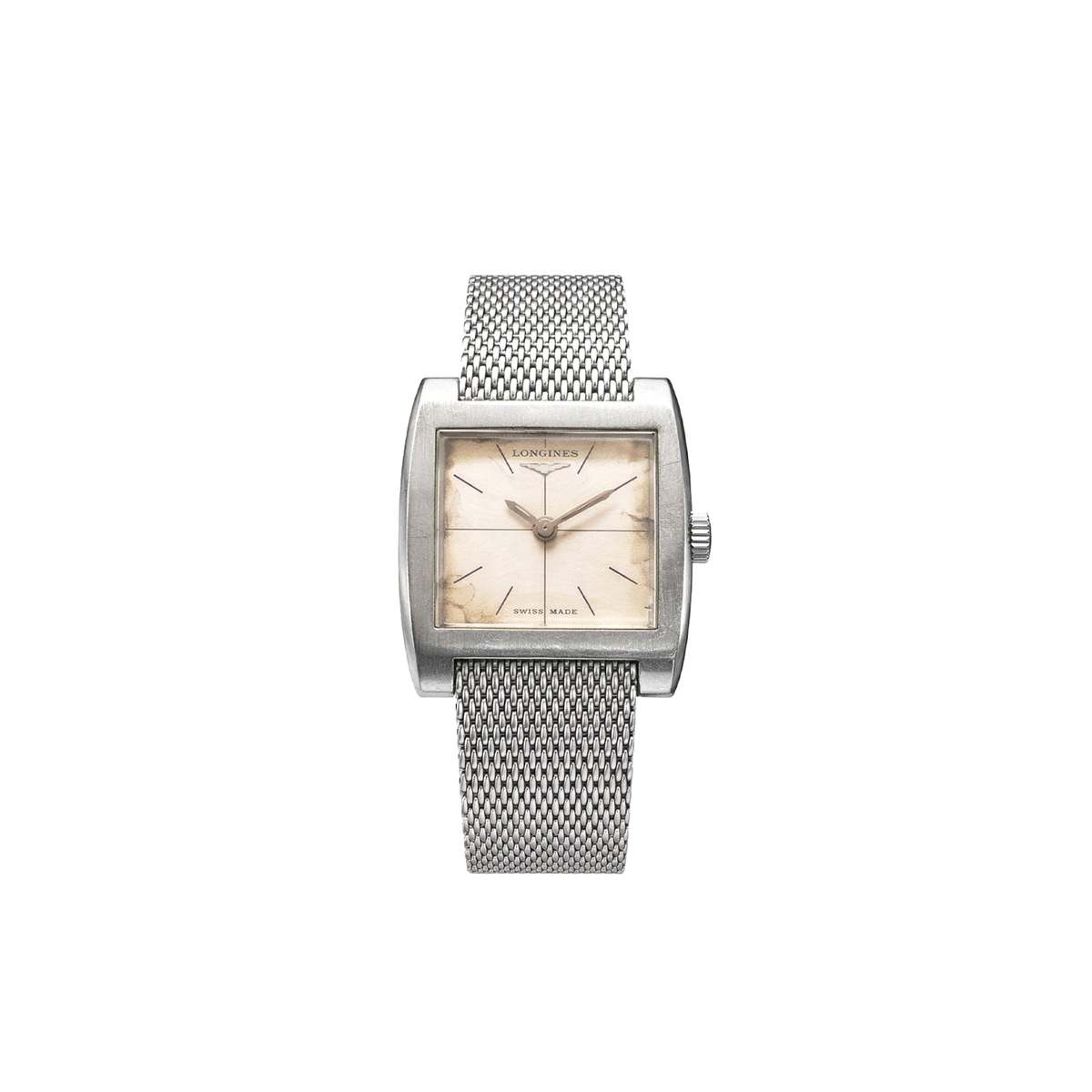 Longines (Switzerland) Integrated Mesh Bracelet Configuration, Mid-Century, Late 1950s - Image 1 of 1