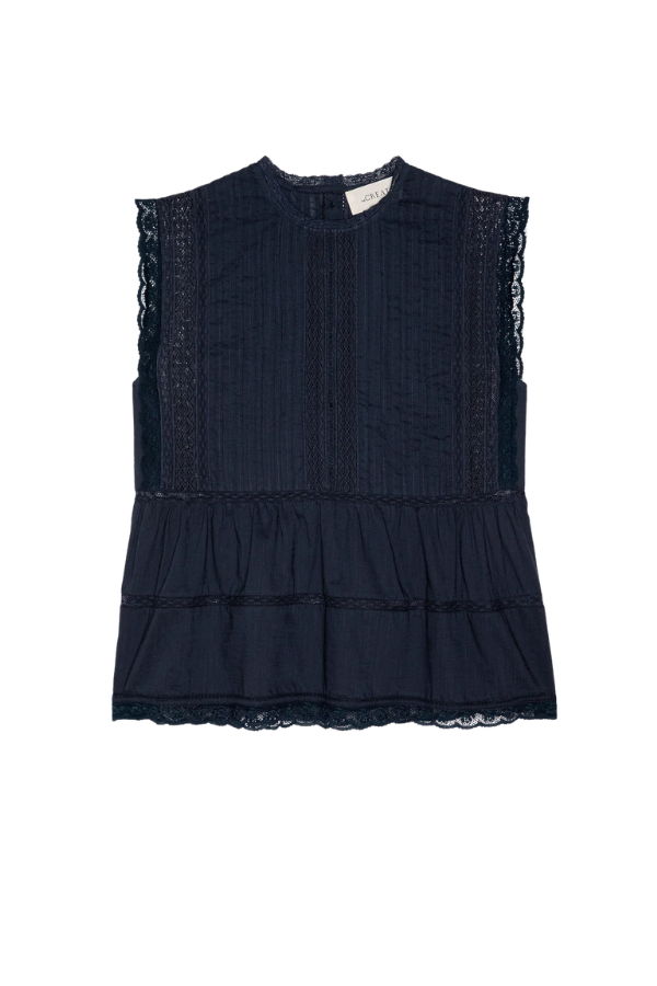 The Great. The Sonnet Top - Navy