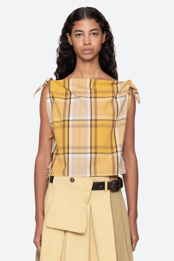 Sea NY Copeland Plaid Top