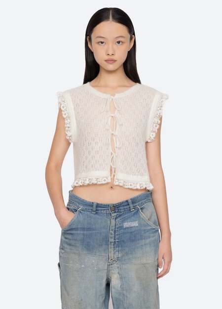 Sea NY Mable Cambric S/SLV Smocked Top | Garmentory