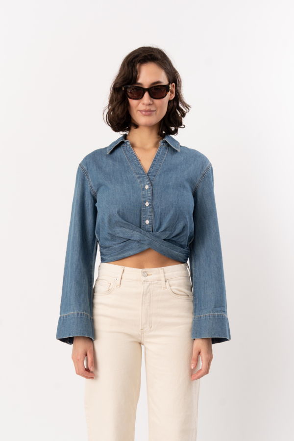 Veronica Beard Timothy Shirt - Ripple Haze