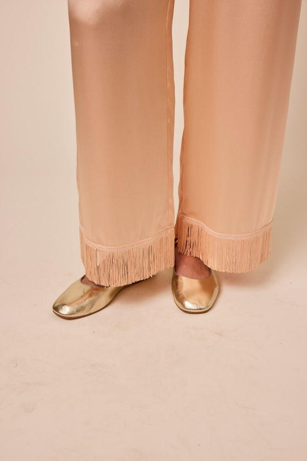 DÔEN Lavon Fringe Pants - Peach Sorbet