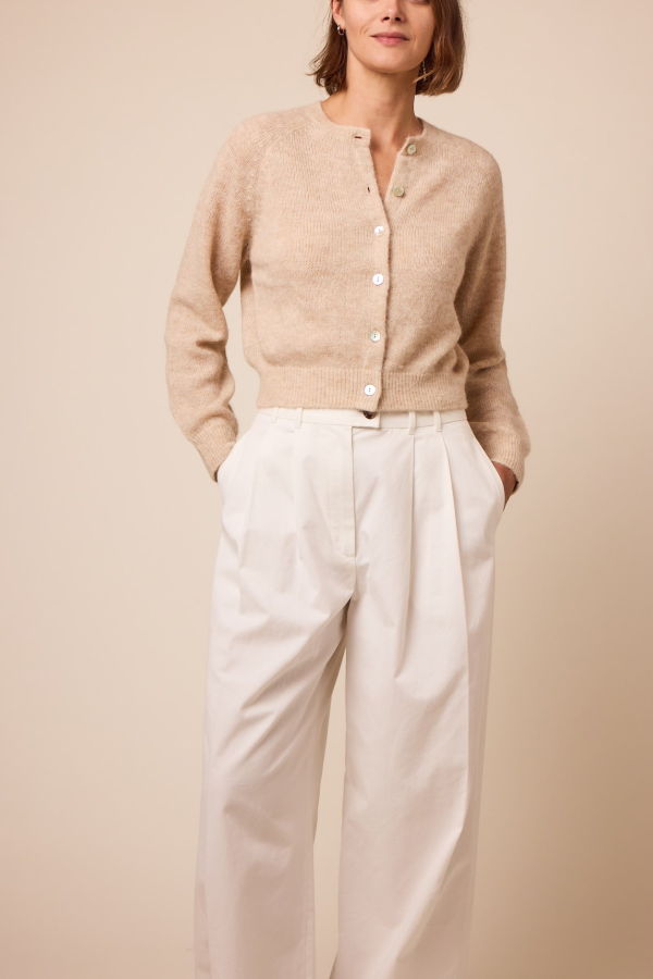 DÔEN Petra Cardigan - Hazelnut Creme