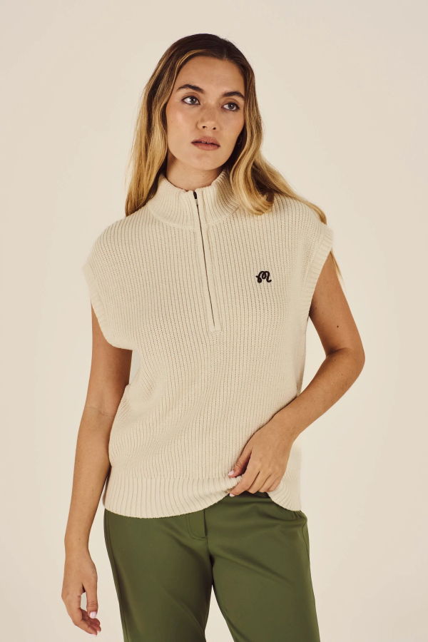 Malbon Iva Sweater Vest - Cream