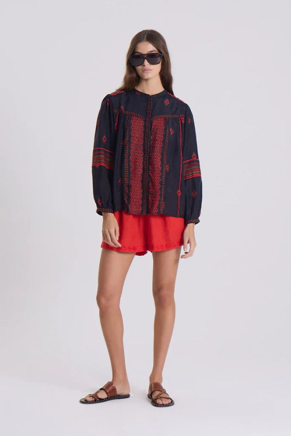 Maria Cher Bayou Finch Shirt - Marine