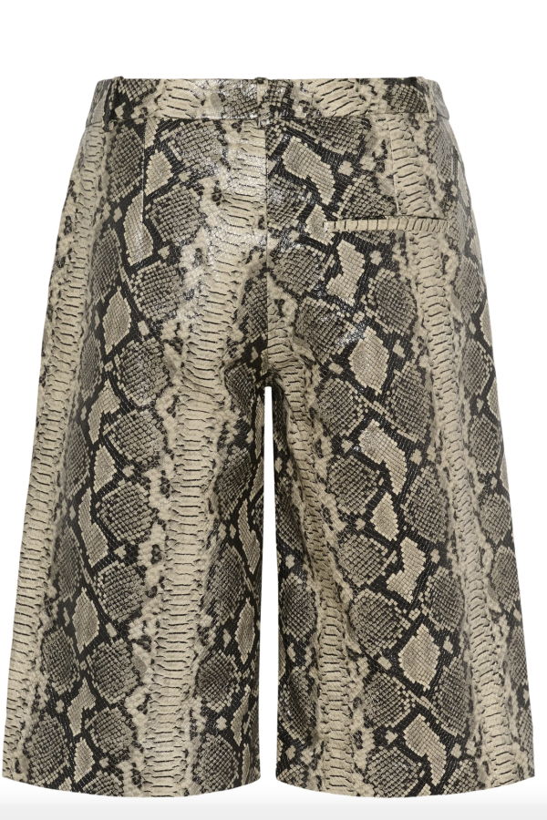Gestuz Allis Snake Shorts - Pale Khaki