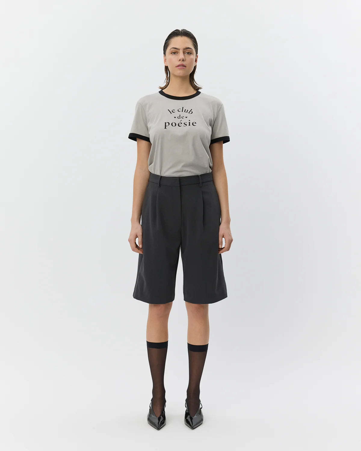 Sofie Schnoor Elsa Suiting Shorts - Dark Grey - Image 1 of 4