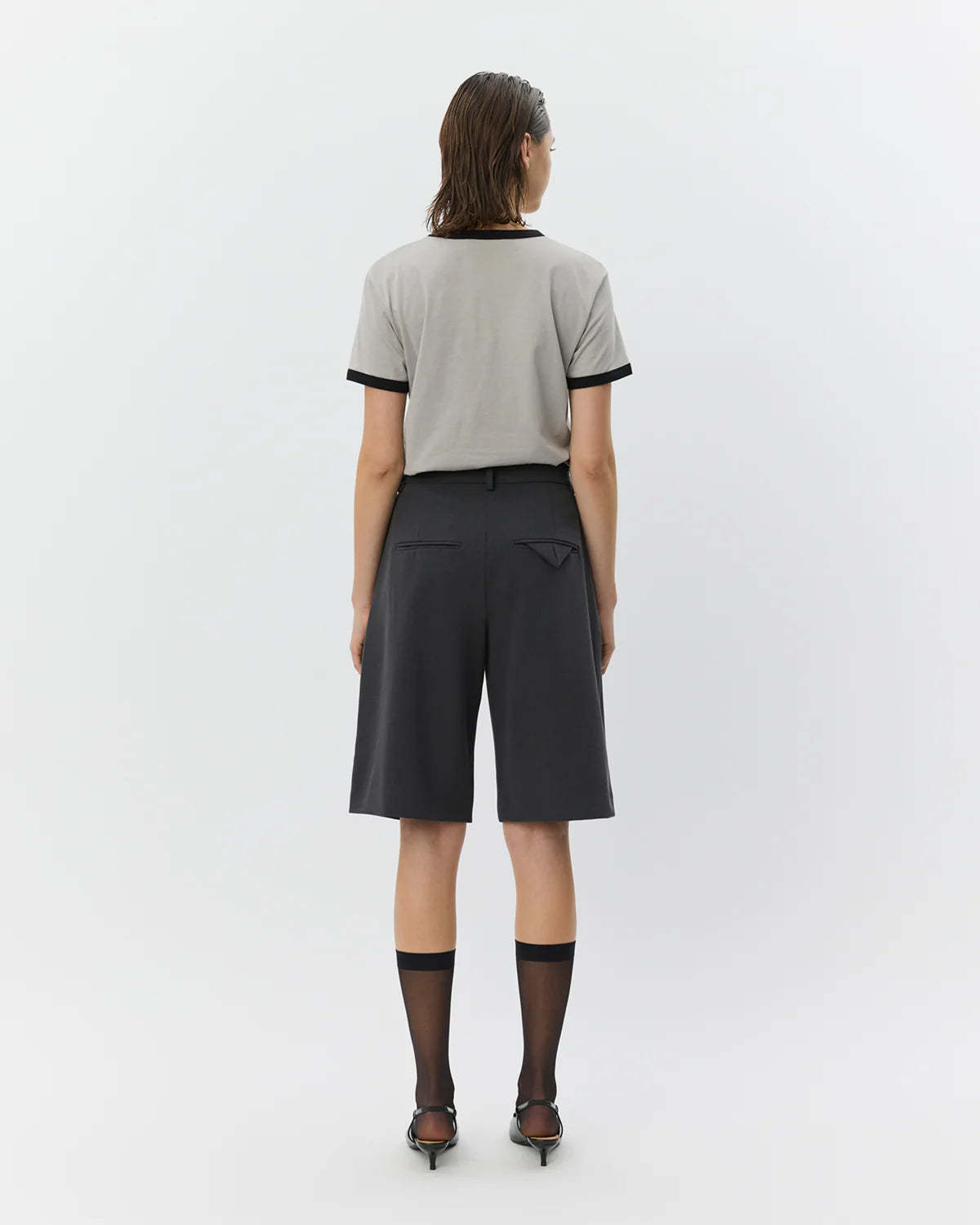 Sofie Schnoor Elsa Suiting Shorts - Dark Grey - Image 2 of 4