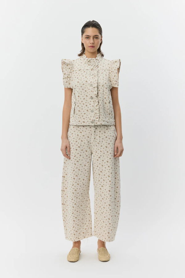 Sofie Schnoor Farah Frill Sleeve Vest - Rose Flower