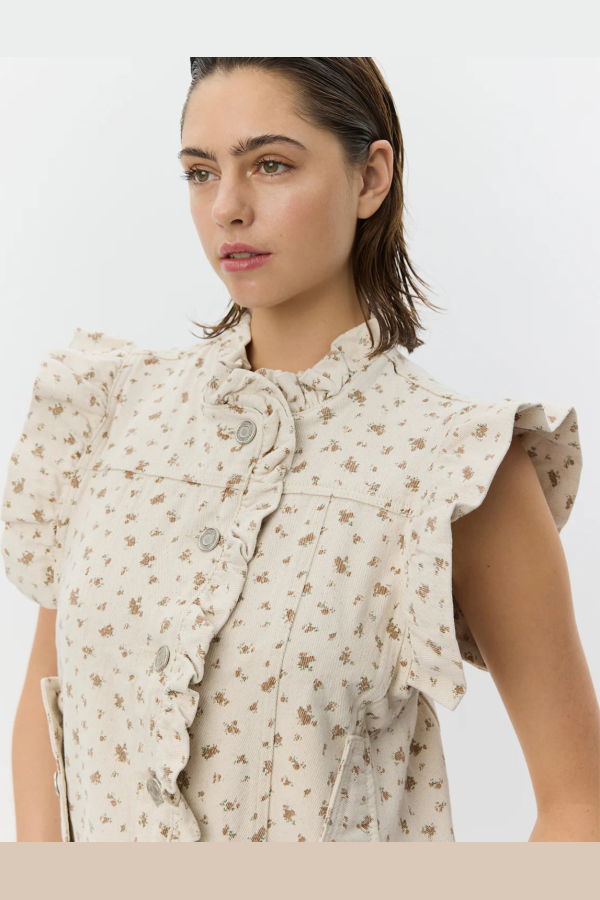 Sofie Schnoor Farah Frill Sleeve Vest - Rose Flower