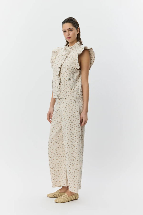 Sofie Schnoor Tomar Cropped Barrel Jean - Rose Flower