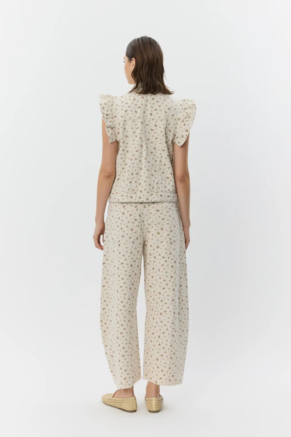 Sofie Schnoor Tomar Cropped Barrel Jean - Rose Flower