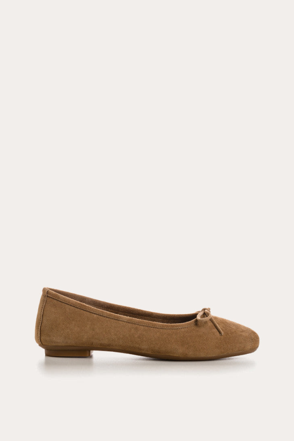 REQINS Harmony Velvet Leather Ballerina Flats