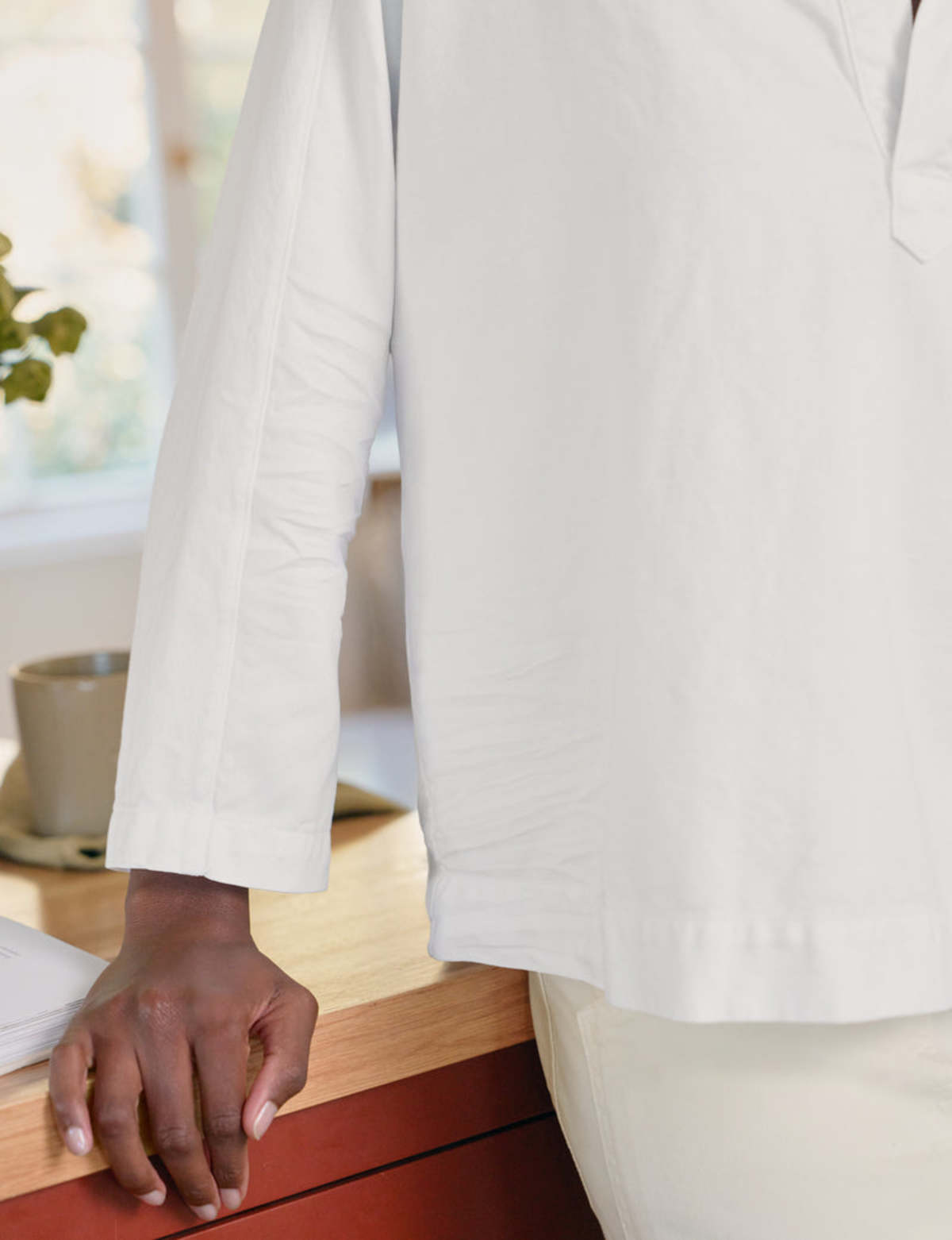 Frank & Eileen Gabi Popover Shirt - White - Image 3 of 4