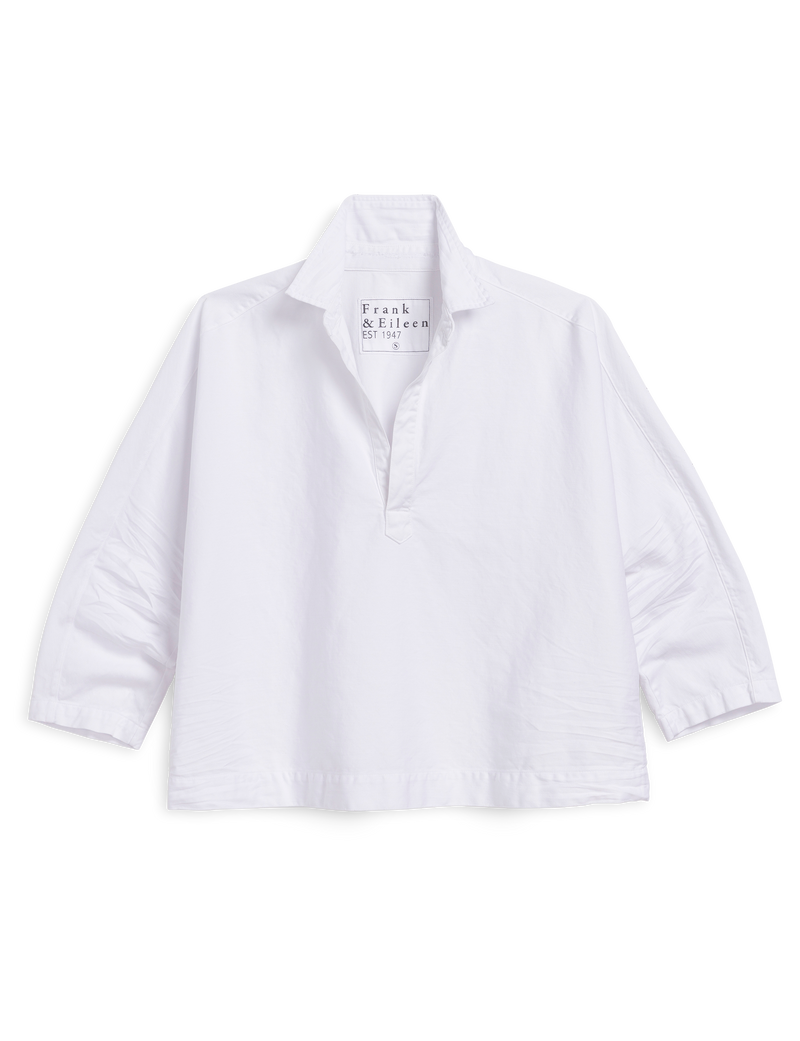 Frank & Eileen Gabi Popover Shirt - White