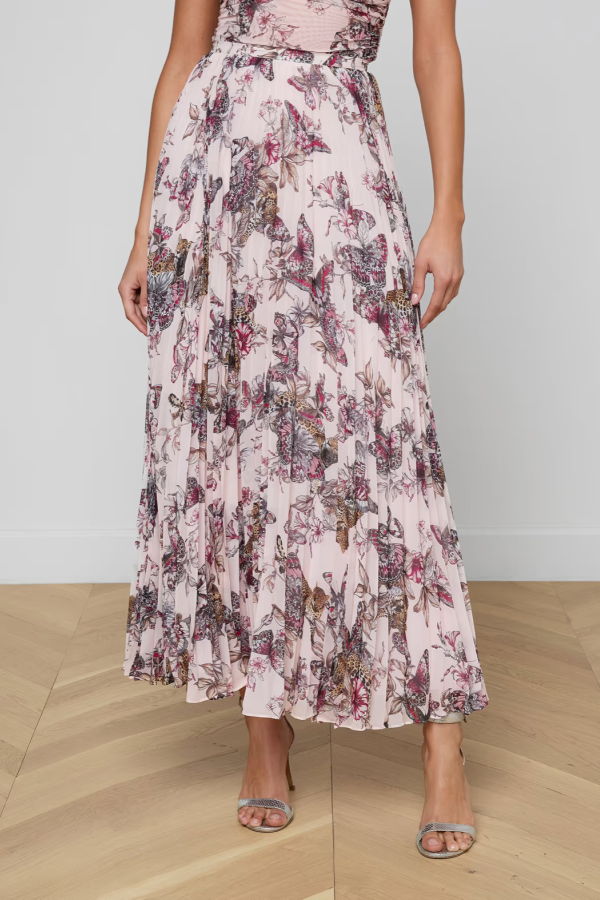 L'agence Torin Pleated Maxi Skirt