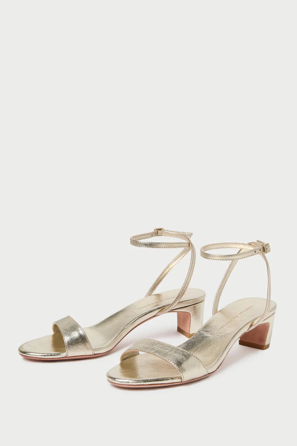 Loeffler Randall Alice Leather Sandal - Gold
