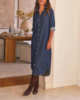 Frank & Eileen Rory Maxi Shirtdress Dress - Dark Wash Denim - Thumbnail 2