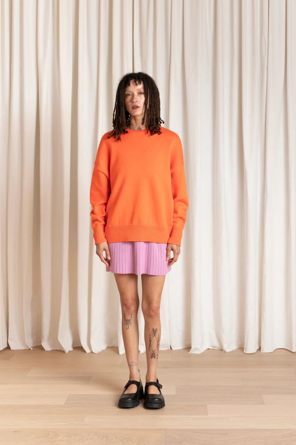 Ali Golden Chunky Cotton Pullover Sweater