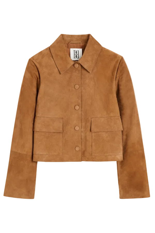 By Malene Birger Annie Suede Jacket in Rusty Sand