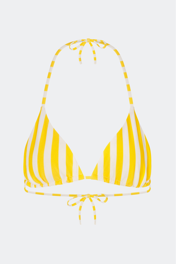 Simon Miller Bwai Bikini Top - Sungold/Ecru Stripe