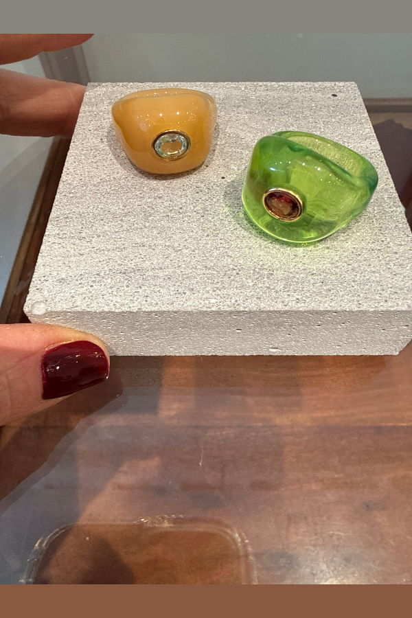 Lizzie Fortunato Monument Ring - Lime