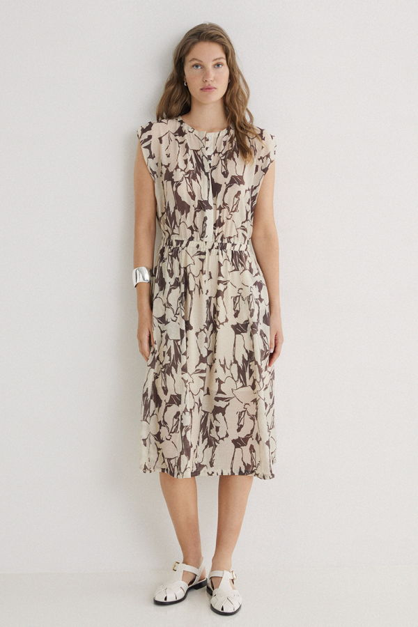 YERSE Printed Viscose Dress