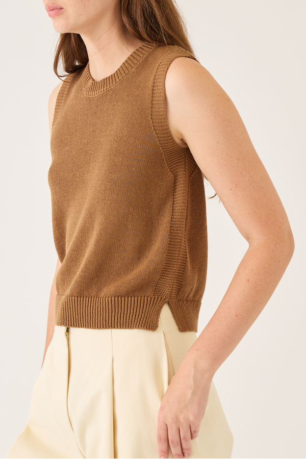 demylee Olympia Cotton Top - Almond