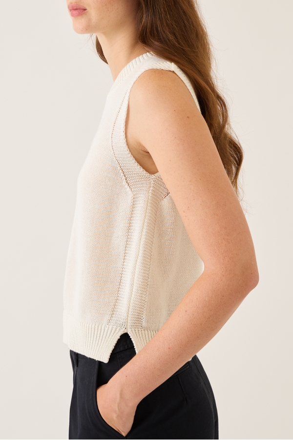 demylee Olympia Cotton Top - Off White