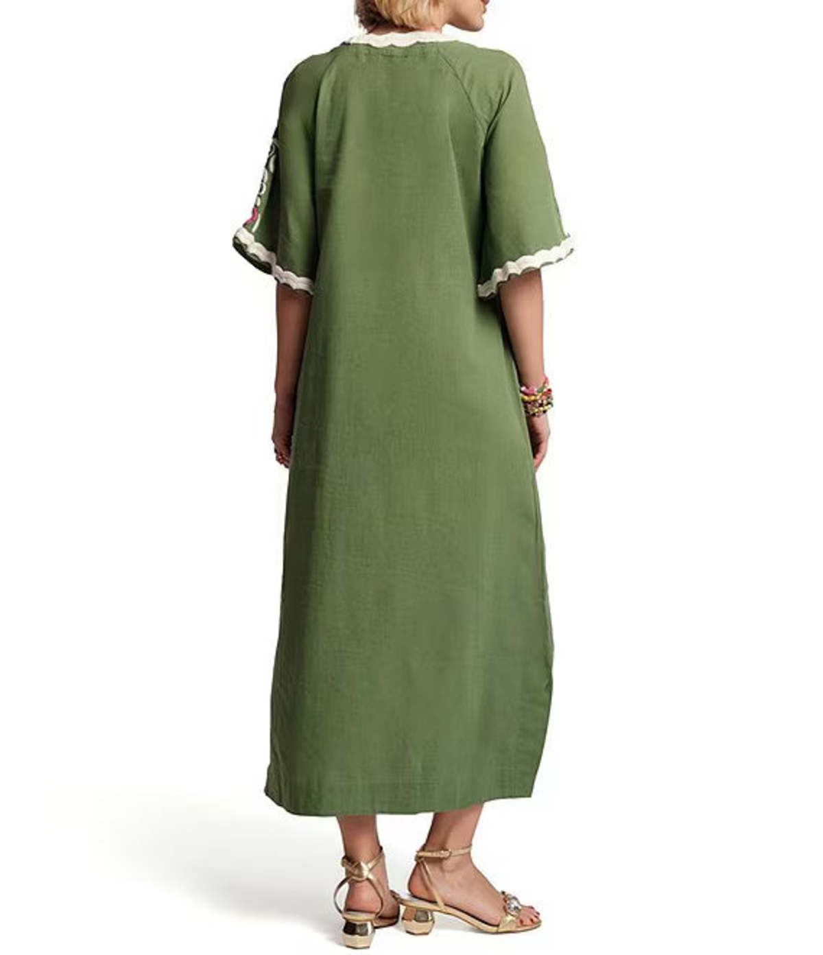 Frances Valentine Peacock Caftan Dress - Treetop/Multi - Image 2 of 3