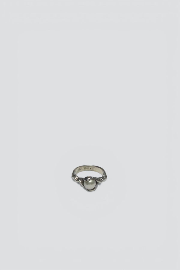 Vintage Pearl Wave Ring - Sterling Silver