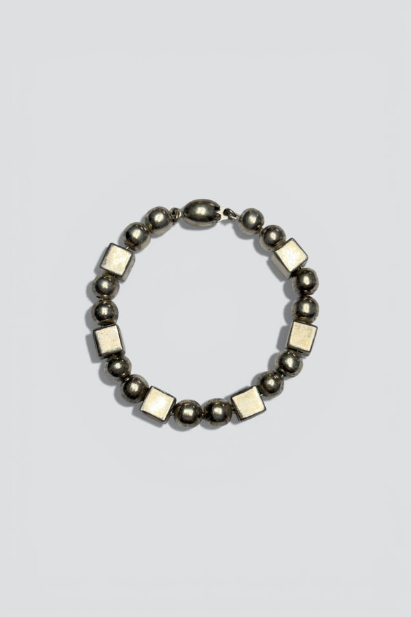 Vintage Sphere Cube Link Bracelet - Sterling Silver