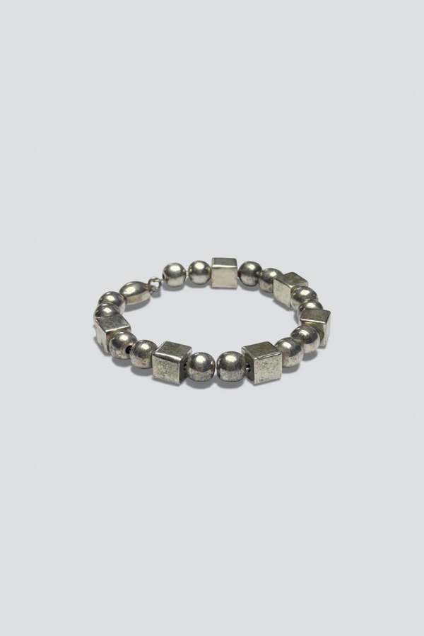 Vintage Sphere Cube Link Bracelet - Sterling Silver