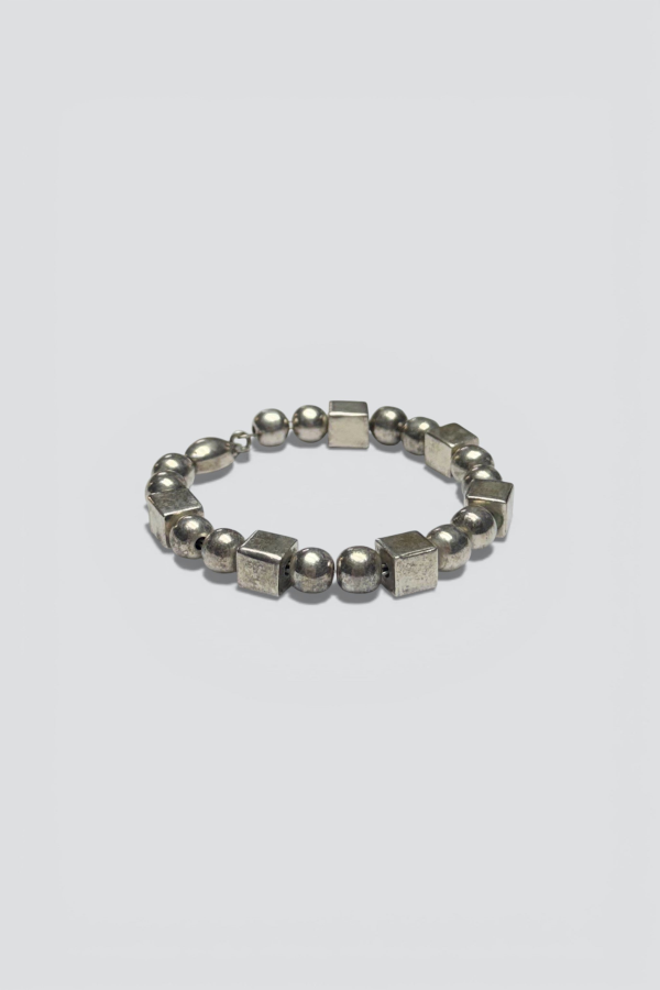 Vintage Sphere Cube Link Bracelet - Sterling Silver