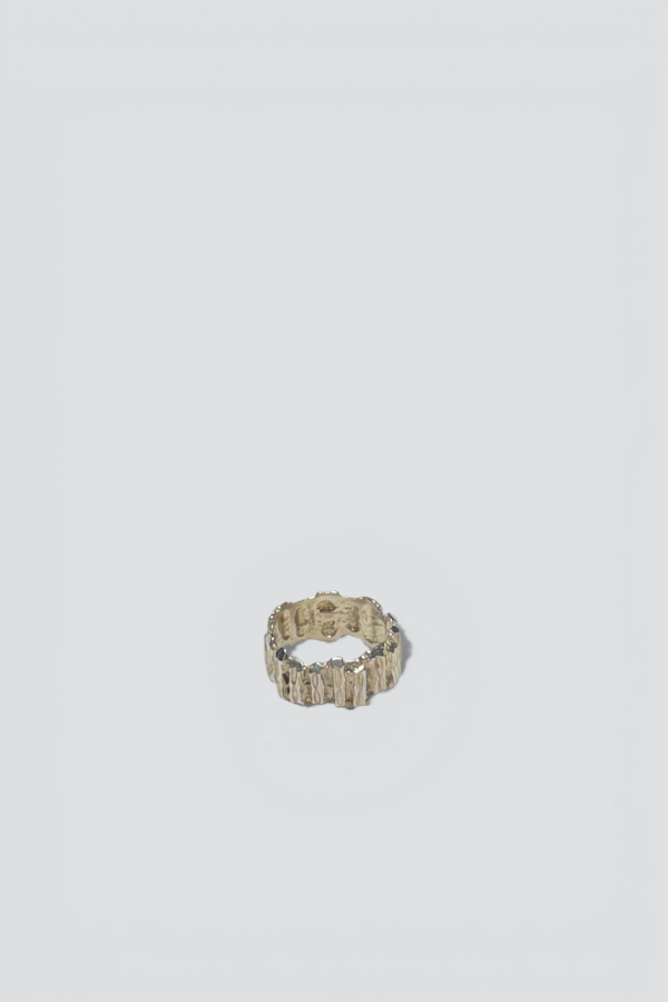 Vintage Textured Band Ring - Sterling Silver