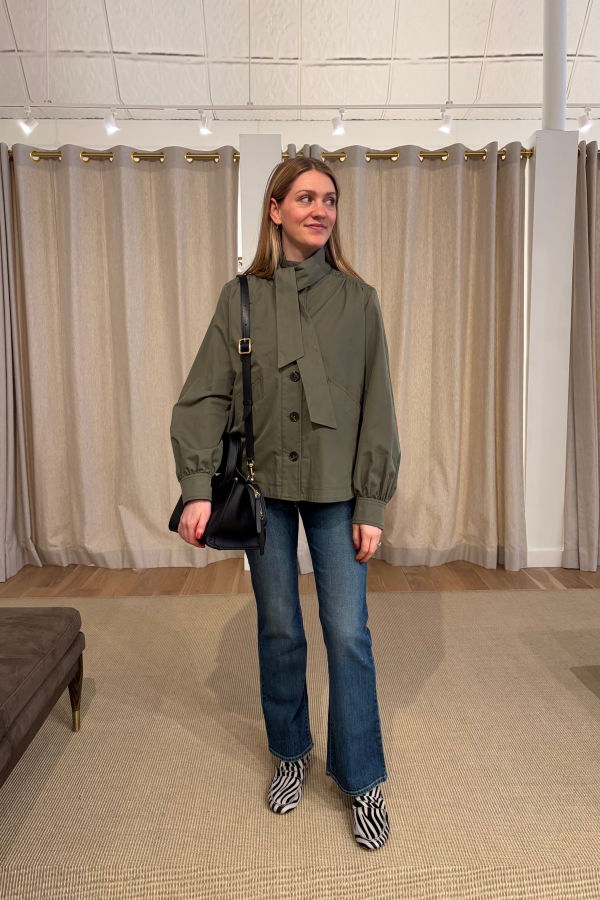 Forte Forte Rainproof Twill Short Peacoat