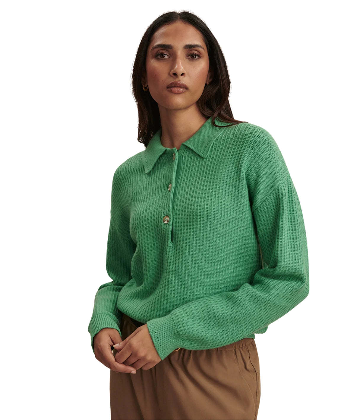 Varley Marlie Polo Knit Sweater - Image 1 of 4