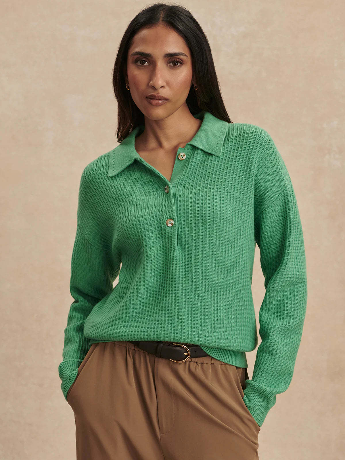Varley Marlie Polo Knit Sweater - Image 3 of 4